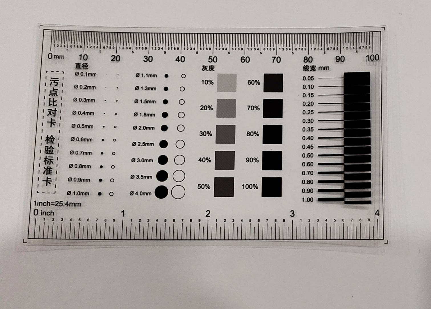 DG-89 แผ่นใสมาตราฐานเพื่อตรวจสอบงาน, Soft Ruler Microscope Micrometer Calibration Slide Line Width Particle Diameter Measurement Tool Caliper Film Point Gauge.