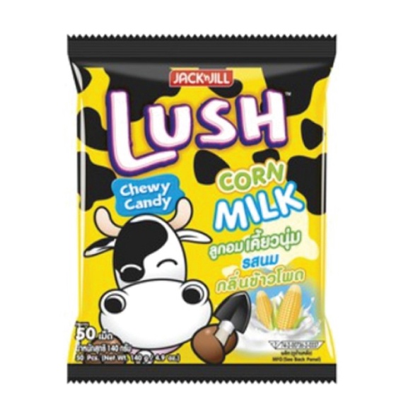 LusH ลัช ลูกอมเคี้ยวนุ่ม รสนม กลิ่นข้าวโพด บรรจุ 50 เม็ด