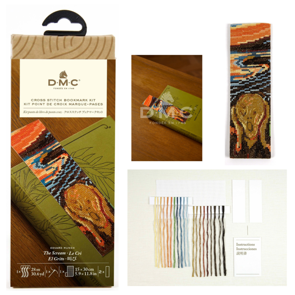 DMC ชุดปักครอสติส The Scream by Edvard Munch – "Bookmark" BK1992