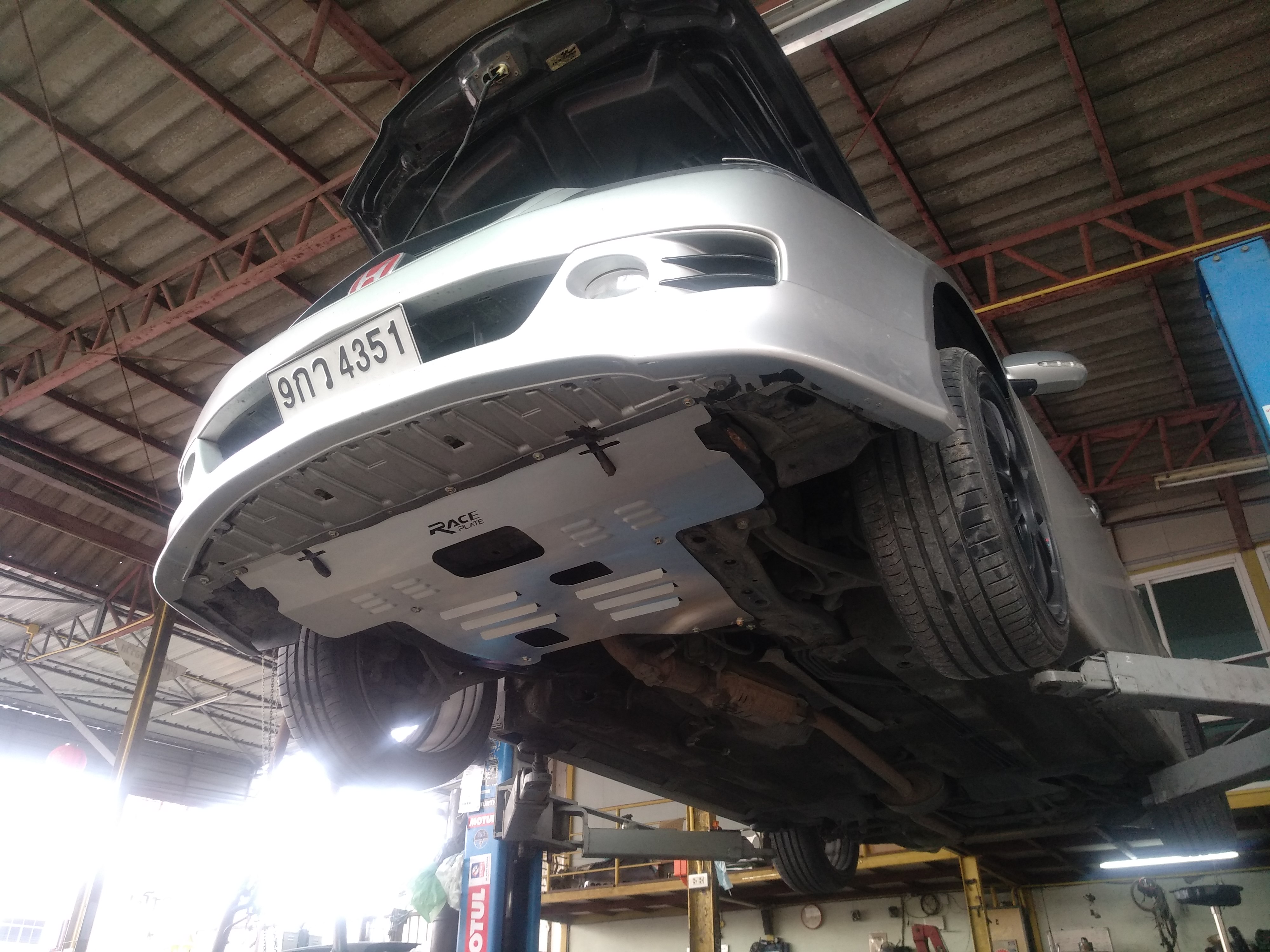 แผ่นปิดใต้ห้องเครื่องอลูมิเนียม Honda Accord Euro R Cl7 Raceplate_Undertray