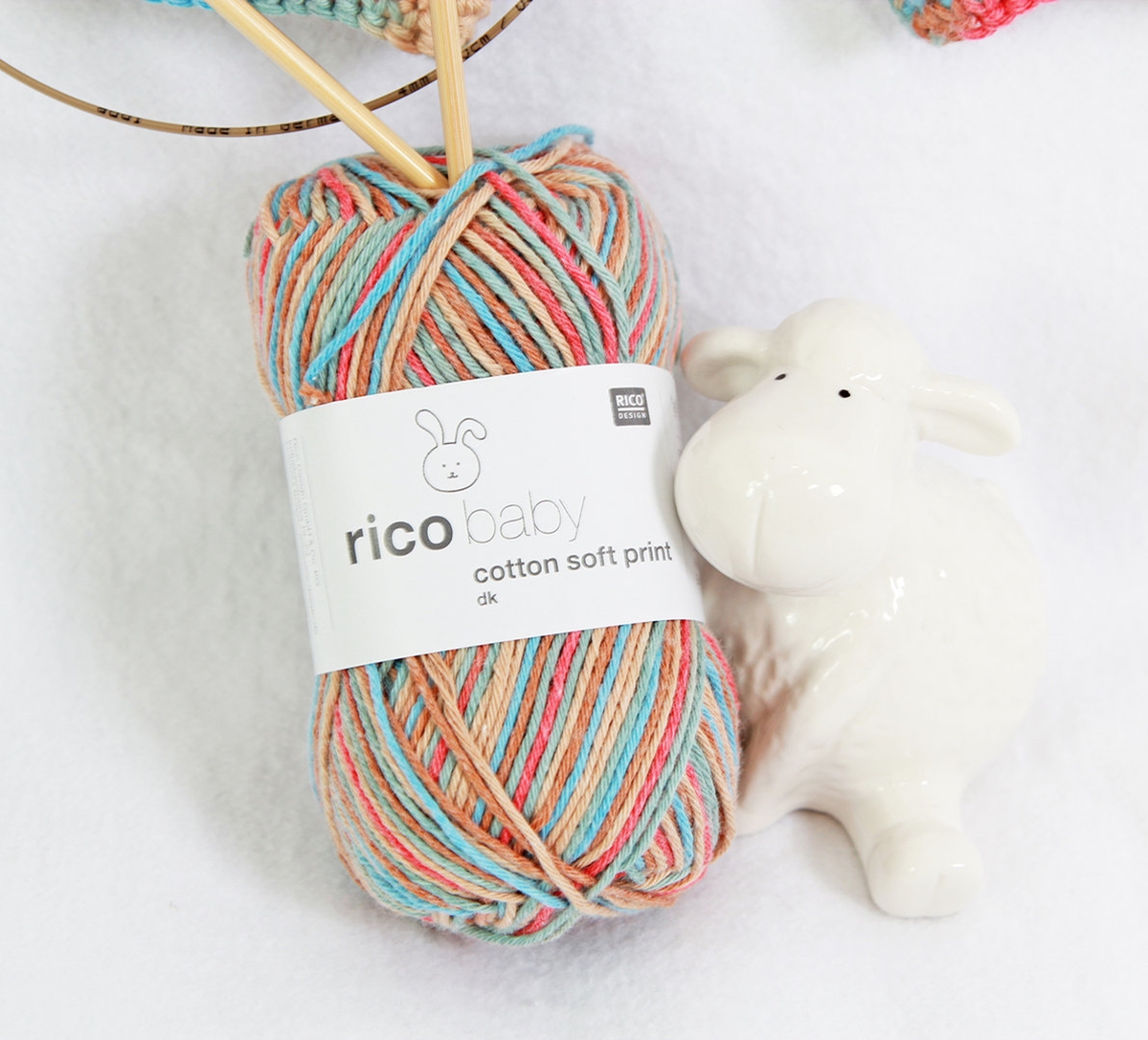 Rico - Baby Cotton Soft Print DK ไหมสำหรับเด็ก (สีเหลือบ) 50g