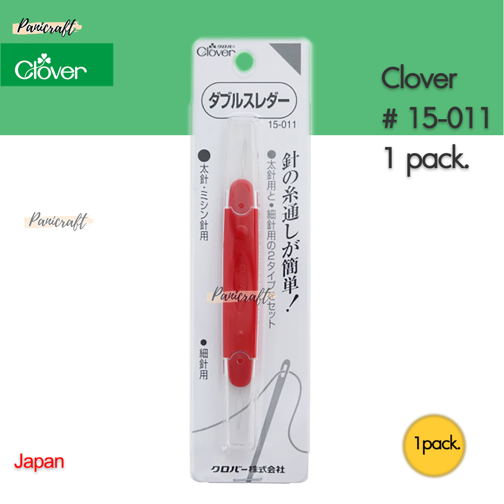 CLOVER #15-011 ที่สนเข็มที่สนเข็มด้ามแดง2ด้าน สำหรับด้ายขนาดเล็ก และเล็กพิเศษ ขนาดเท่าปากกา