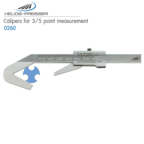 HELIOS-PREISSER,Calipers for 3/5 point measurement,0260