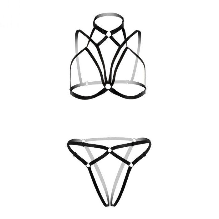 A099-36 สายยางยืดรัดตัวอีโรติก ชุดชั้นในสายรัดตัวเซ็กซี่ ตัวชุดมาในแบบสายรัดยางยืดเชื่อมต่อกันเป็นชุดชั้นใน รหัสนี้มาในแบบ 2 ชิ้นบนล่างตามรูปถ่ายสินค้าจริงเลยค่ะ