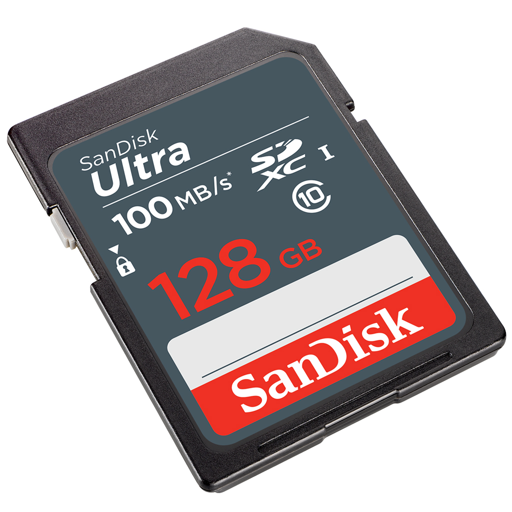 SanDisk Ultra SD Card Class10 128GB Speed 100 MB/s (SDSDUNR-128G-GN3IN) SDXC เมมโมรี่การ์ด สำหรับ SDCARD กล้องมิลเลอร์เลส DSLR Mirrorless ประกัน 7ปี