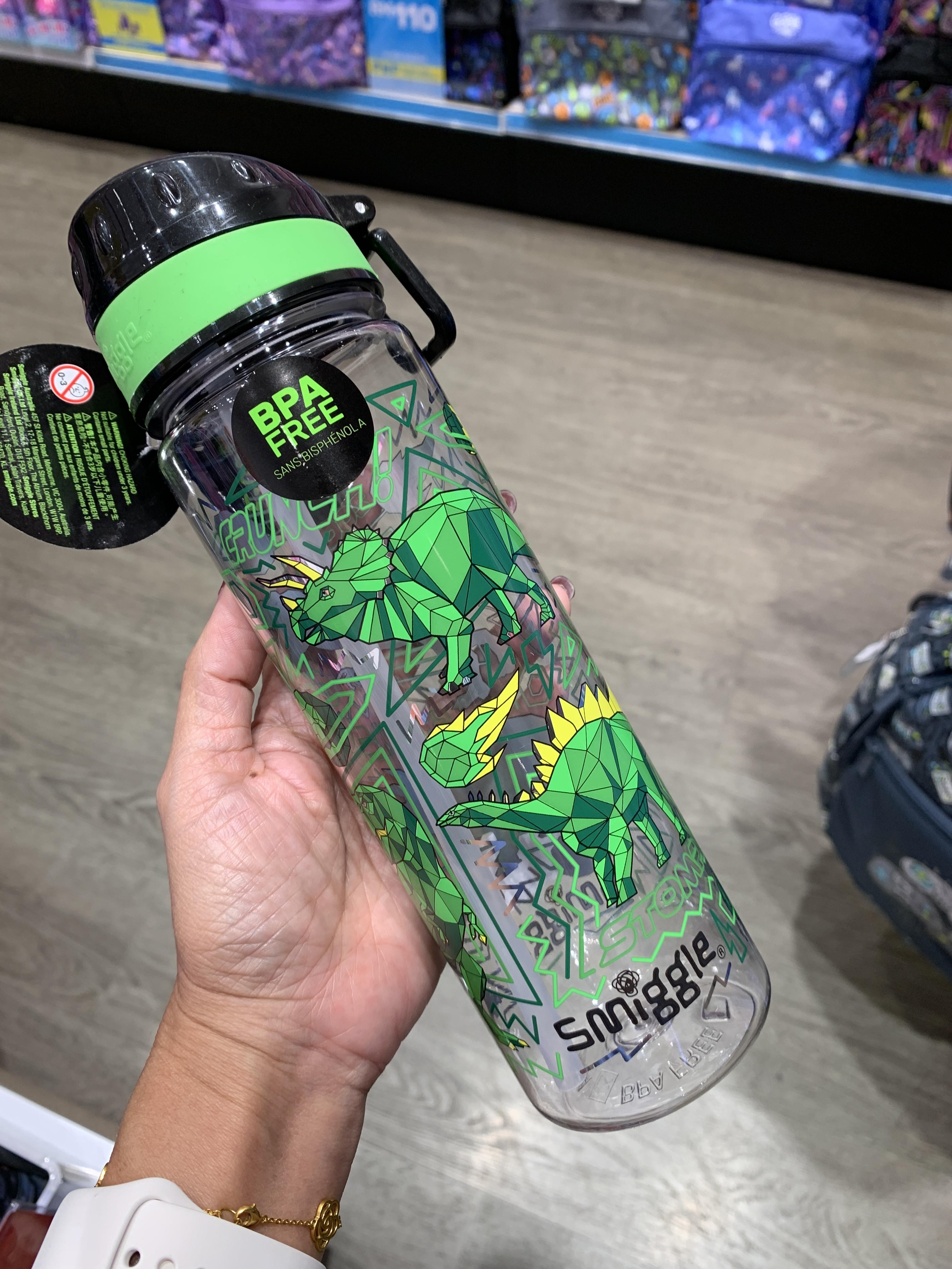 กระติกน้ำ หลอดดูด (Wild) Smiggle water bottle- ไดโน เขียว