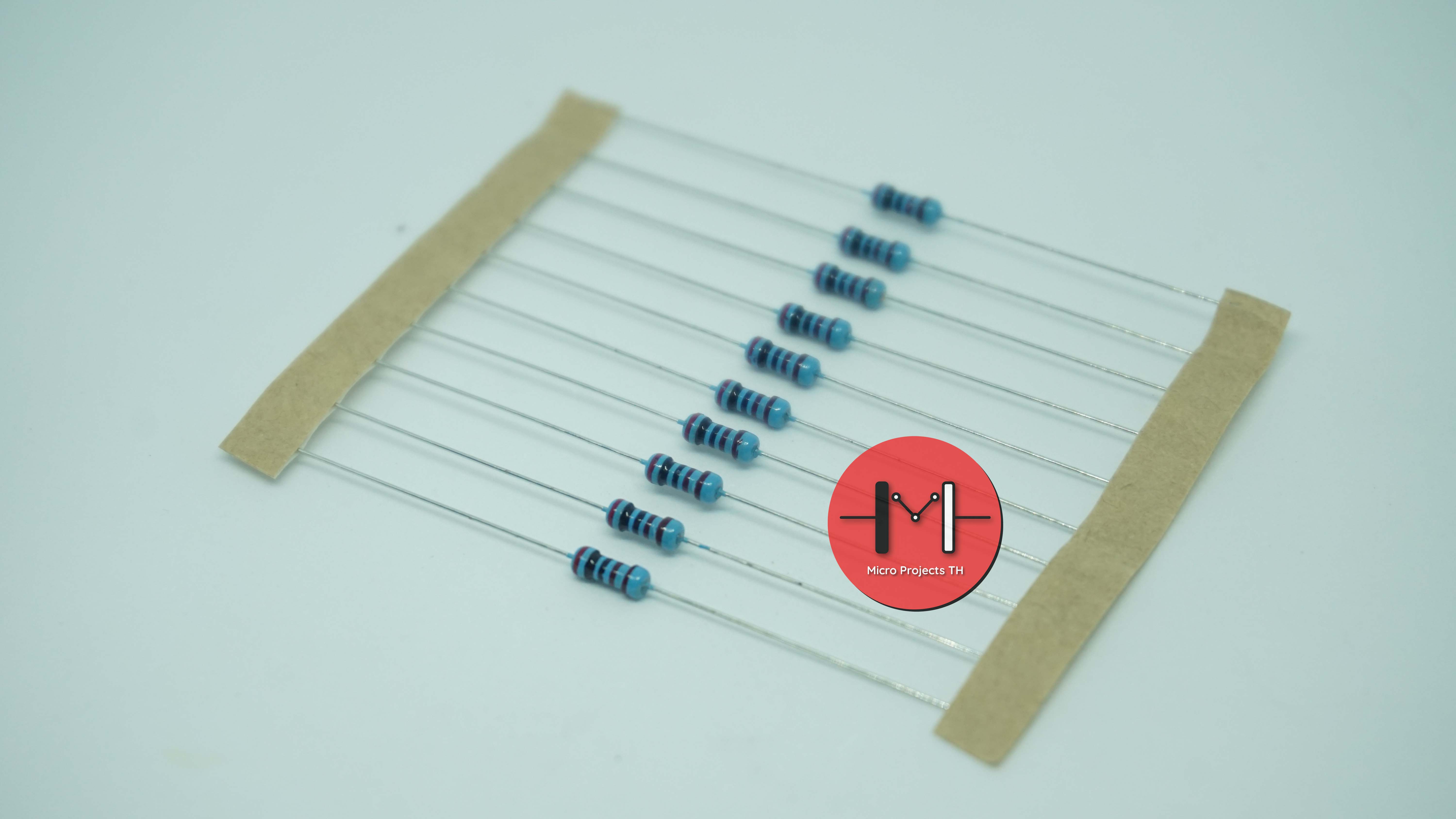 Resistor ตัวต้านทาน 2 K Ohm 1/4W Metal film 1% จำนวน 10 ชิ้น