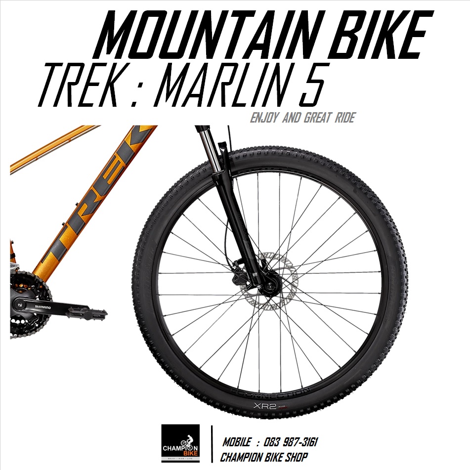 จักรยานเสือภูเขา TREK : MARLIN 5 DISC MOUNTAIN BIKE - 2021 สีส้ม-เทา