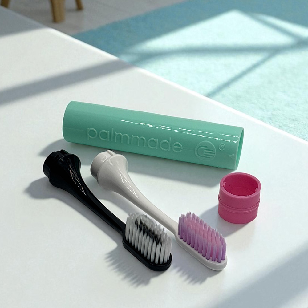 ชุดแปรงสีฟัน 2 หัว (6 สี) ยกกล่อง Palmmade Dual-Brush Travel Kit (1 Box 6 Colors)