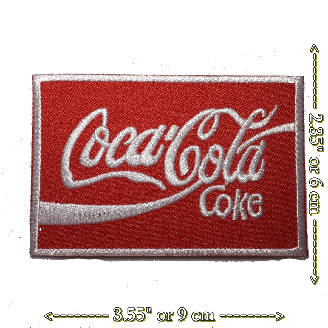 โลโก้ โค้ก ตัวรีดติดเสื้อ อาร์มรีด อาร์มปัก ตกแต่งเสื้อผ้า หมวก กระเป๋า แจ๊คเก็ตยีนส์ Food, Drink Embroidered Iron on Patch