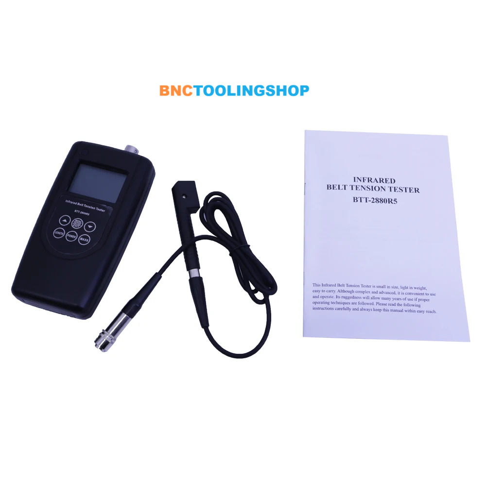 เครื่องวัดความตึงสายพาน, BTT-2880R5 Infrared Belt Tension Tester, Range 10~500Hz Digital Tensiometer,