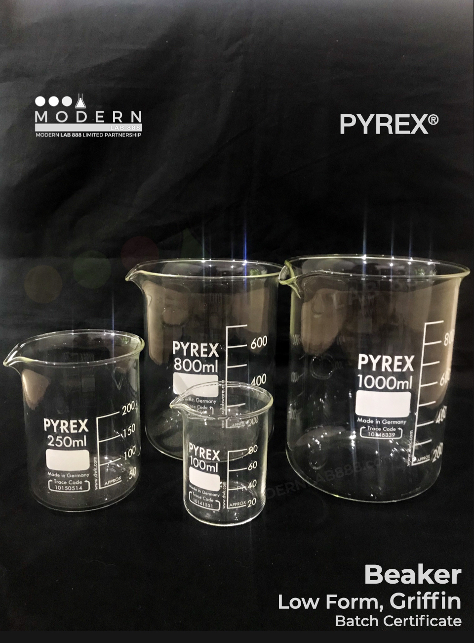 บีกเกอร์ทรงเตี้ย / Beaker, Low Form, Griffin, PYREX