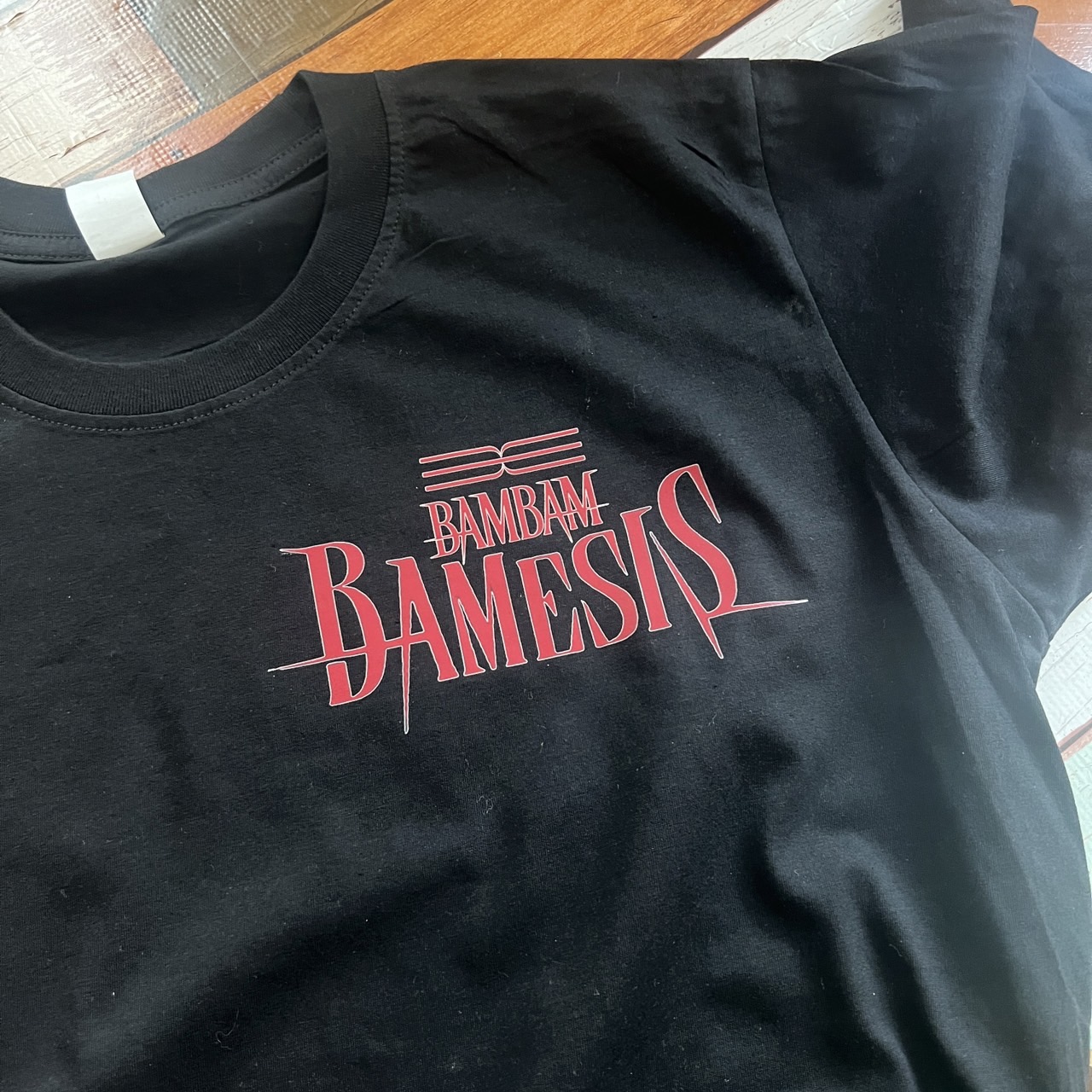BAMBAM Bamesis ตัวรีดติดเสื้อ สติกเกอร์ เซท2ชิ้น หน้า-หลัง ฟิลม์รีดร้อน สกรีนลาย DFT DTF