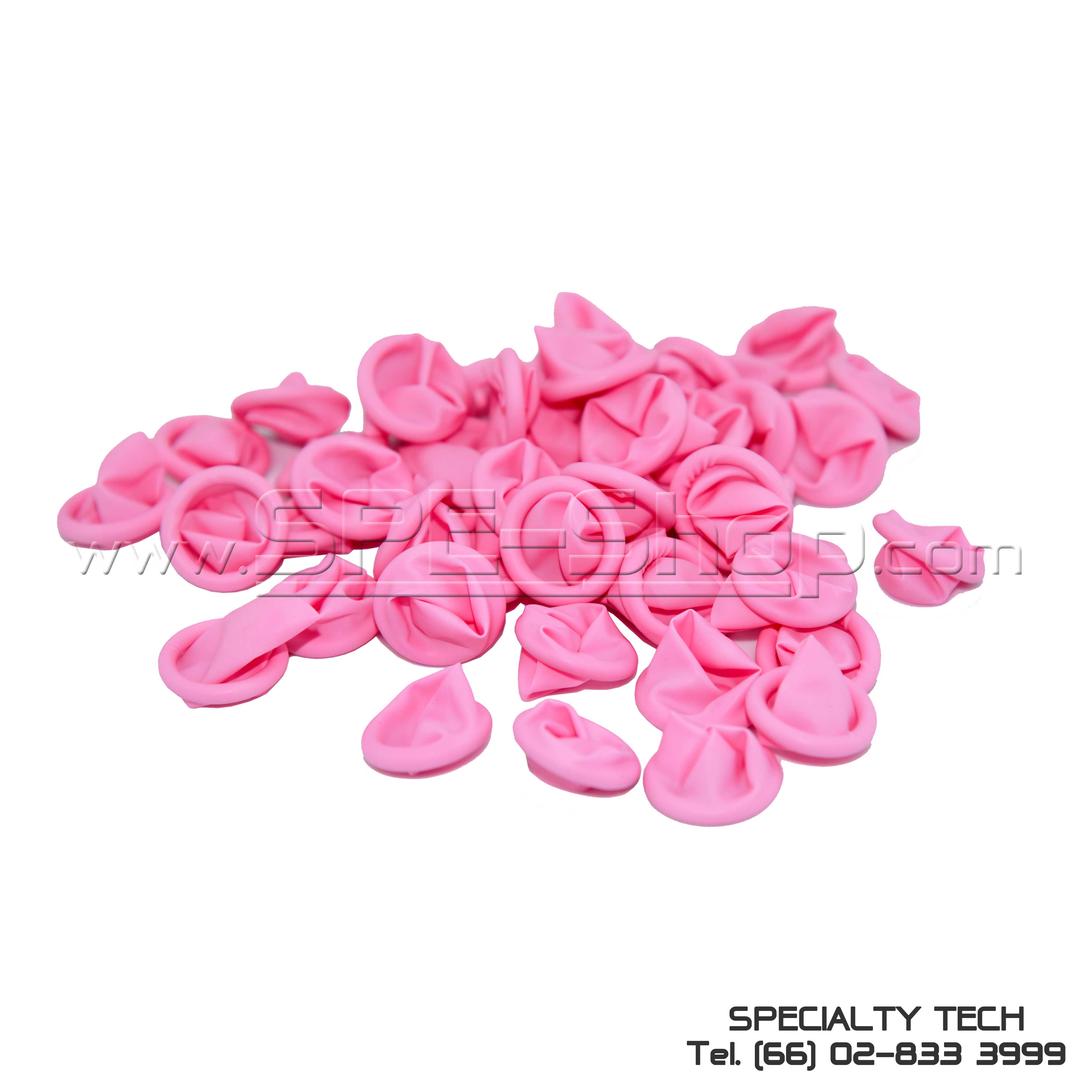 Anti-Static Pink Smooth Roll Rimless Finger Cots