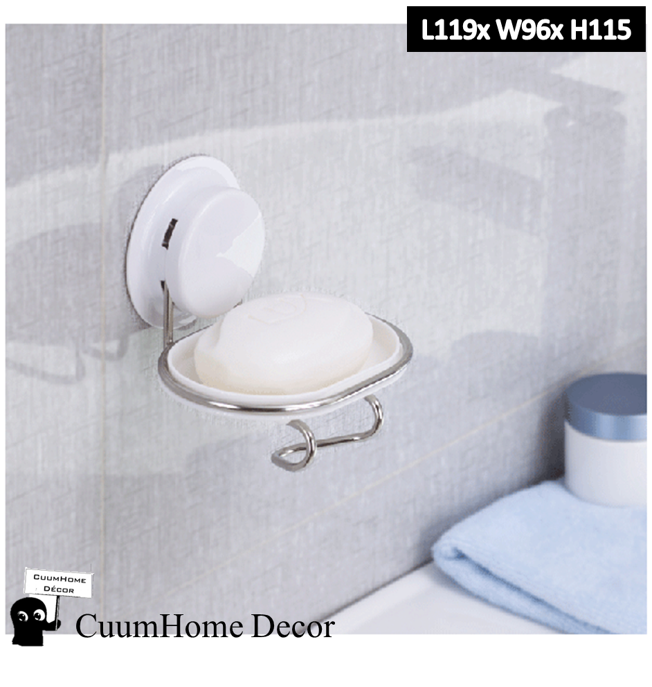 VR-45 ถาดวางสบู่พร้อมที่วางมีดโกน ไม่ต้องเจาะผนัง