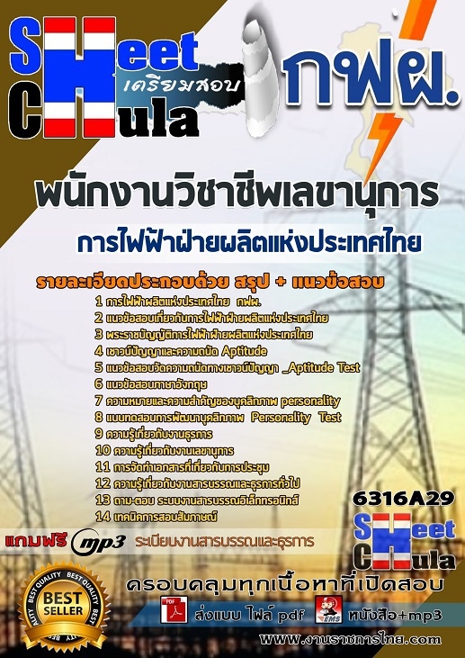 เเนวข้อสอบพนักงานวิชาชีพเลขานุการ การไฟฟ้าฝ่ายผลิตแห่งประเทศไทย (กฟผ) 2563