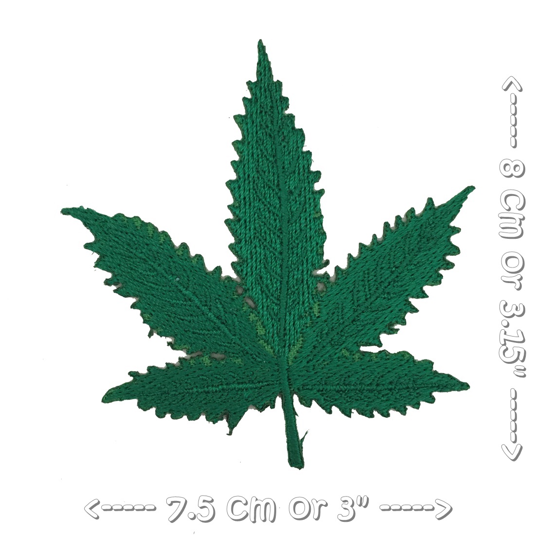 ใบกัญชา ตัวรีดติดเสื้อ อาร์มรีด อาร์มปัก ตกแต่งเสื้อผ้า หมวก กระเป๋า แจ๊คเก็ตยีนส์ Hipster Embroidered Iron on Patch