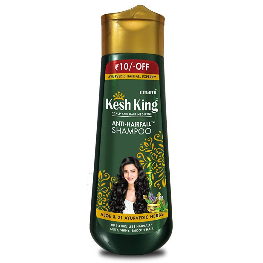 *สินค้าใหม่ Kesh King Anti Hair Fall Shampoo 200ml ลดผมร่วง แก้ผมหงอก ผมเงางามมีน้ำหนัก