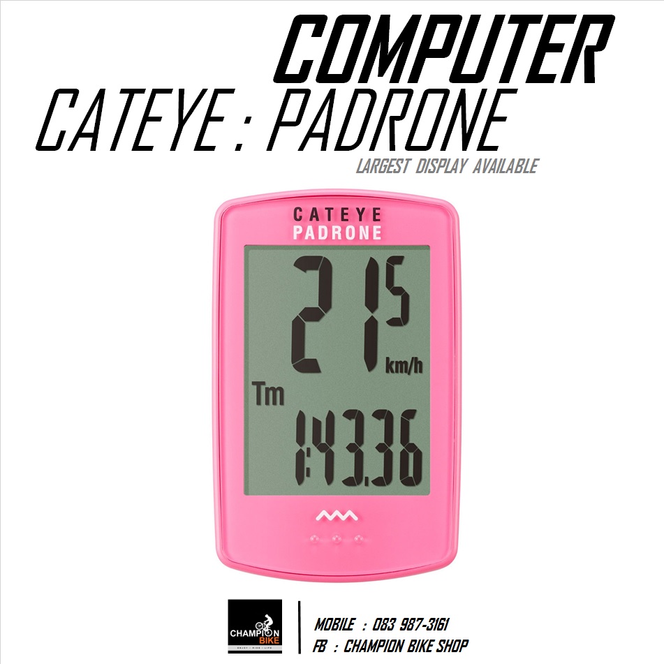 ไมล์วัดวามเร็วจักรยาน CATEYE : PADRONE WIRELESS BIKE COMPUTER