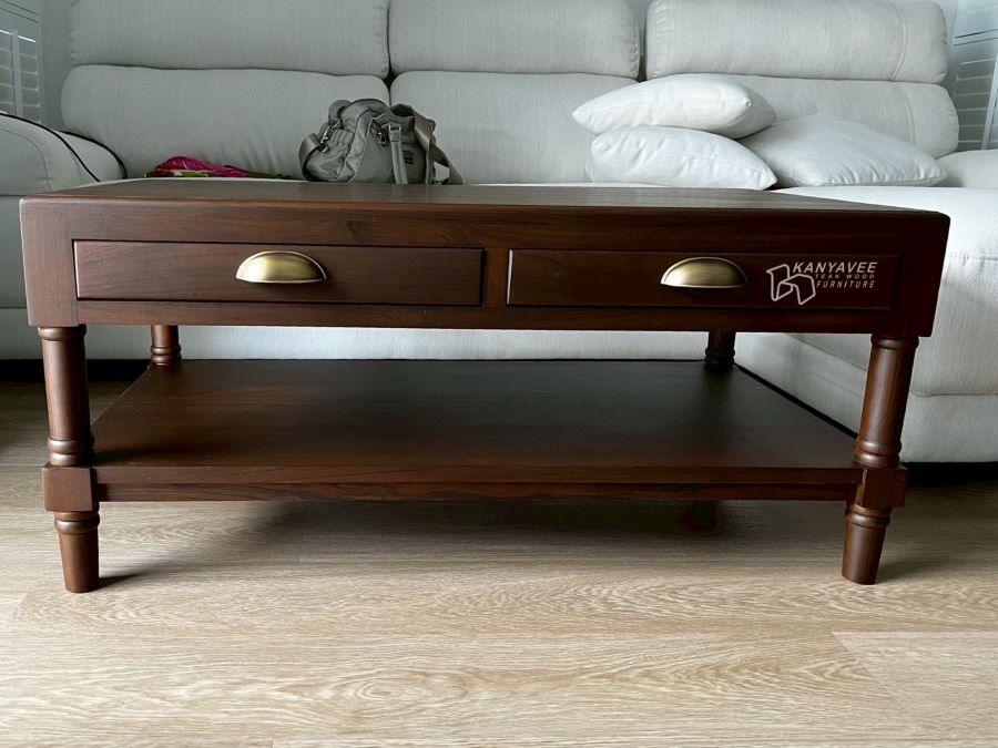 โต๊ะกลางโซฟา สีวอลนัทเข้ม