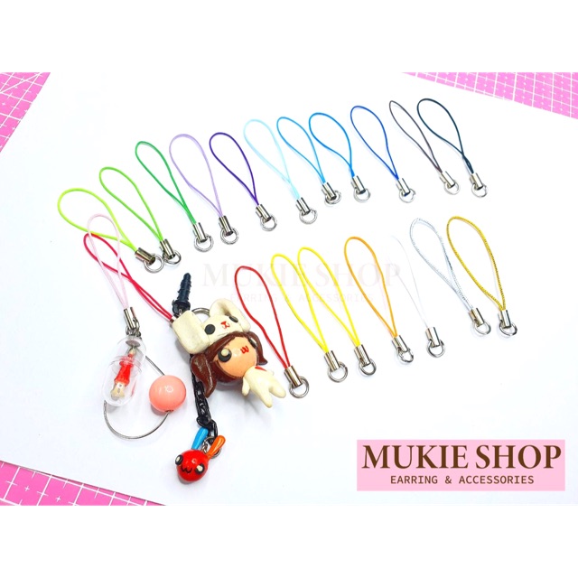 DIY สายคล้องพวงกุญแจ โทรศัพท์ กระเป๋า แพ็คคละสี 10,20 ชิ้น