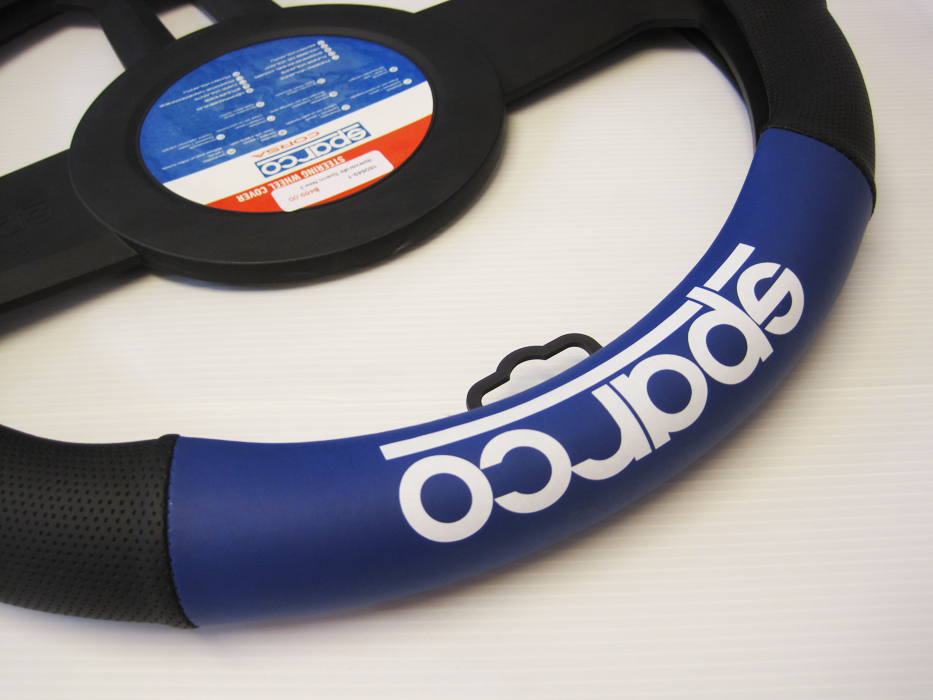 หุ้มพวงมาลัย Sparco หนังดำ-น้ำเงิน แถบ *หมด*