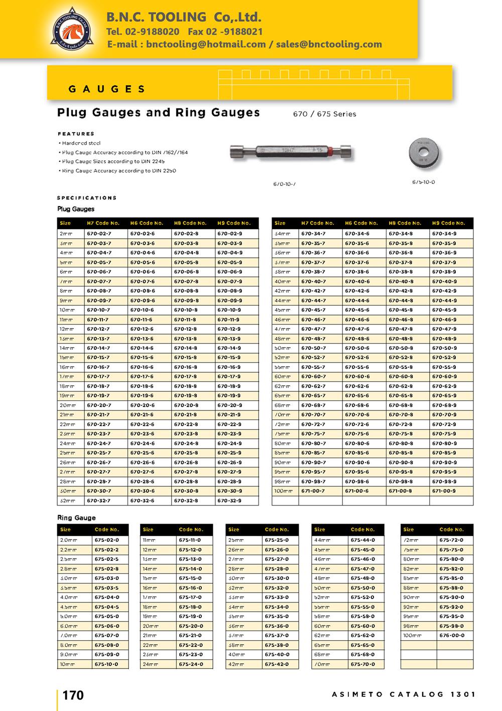 ASIMETO,P170,Plug Gauges and Ring Gauges,670-02-7
