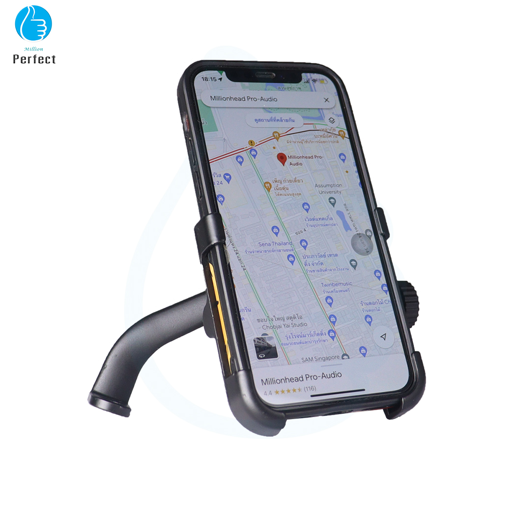 ที่จับโทรศัพท์มอเตอร์ไซค์ Motorcycle Holder ที่จับโทรศัพท์ จักรยานยนต์ ขาจับโทรศัพท์มอเตอร์ไซค์ หมุนได้ 360 องศา By Millionperfect รุ่น MB - 003