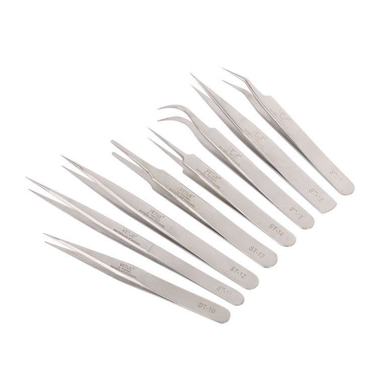 VETUS Precision Tweezers (แหนบ) ST-10 ST-11 ST-12 ST-13 ST-14 ST-15 ST-16 ST-17 ของแท้ สำเนา