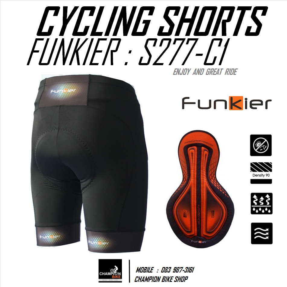 กางเกงปั่นจักรยาน ขาสั้น FUNKIER : S277-C1 MATOVA PRO CYCLING SHORTS เป้าโปร