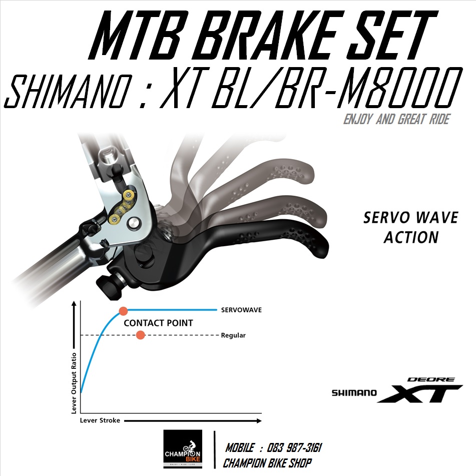ชุดดิสเบรคXT เสือภูเขา SHIMANO : XT BL/BR-M8000 HYDRAULIC DISC BRAKE SET (ไม่รวมใบดิส)