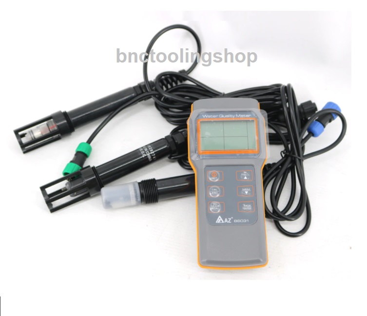 ชุดปัฏิบัติการวัดคุณภาพน้ำ,AZ86031 Portable Water Quality Meter Dissolved Oxygen Tester PH Meter PH Conductivity Salinity Temperature Meter.
