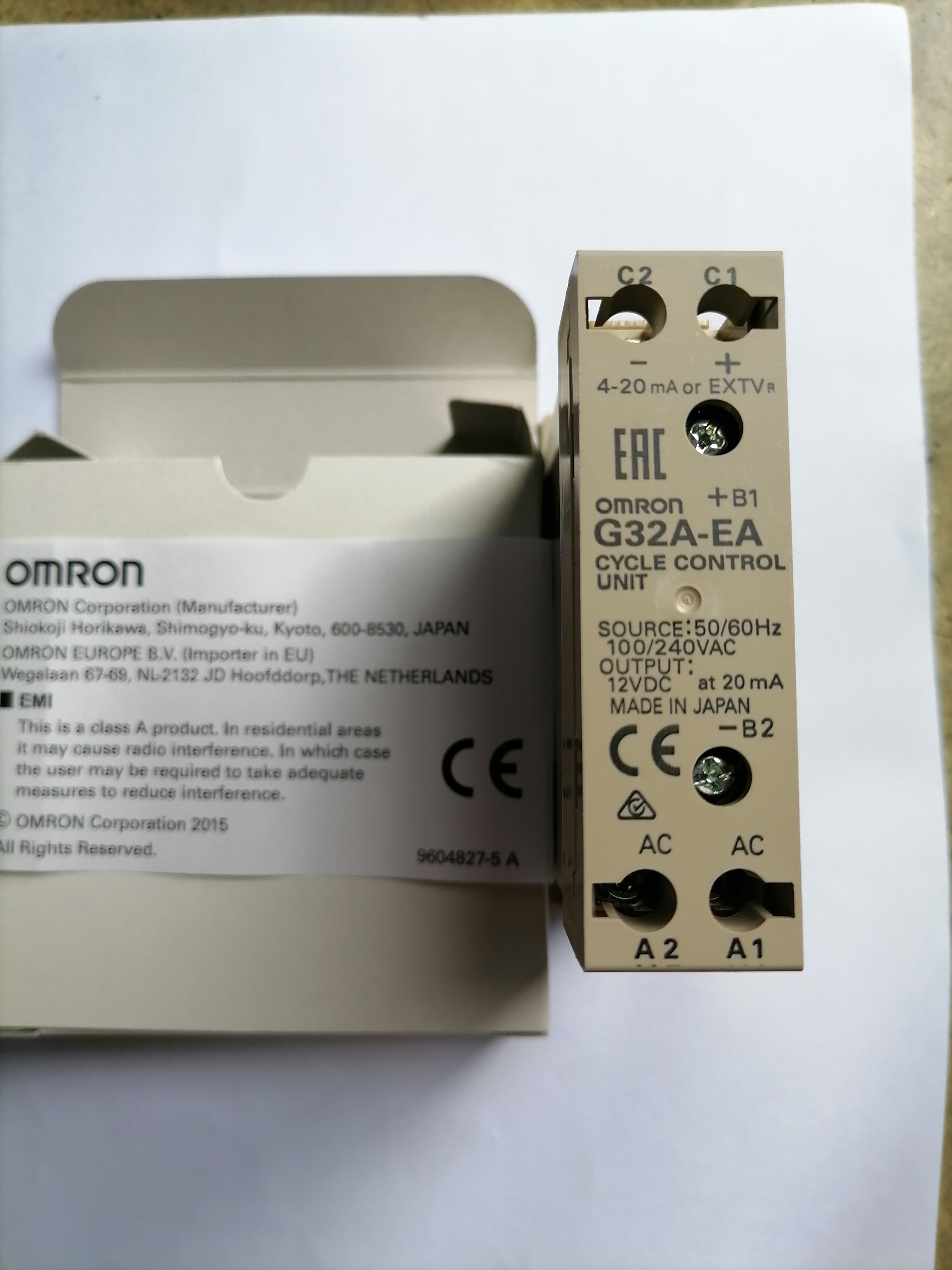 OMRON CYCLE CONTROL UNIT G4Q-212S AC24