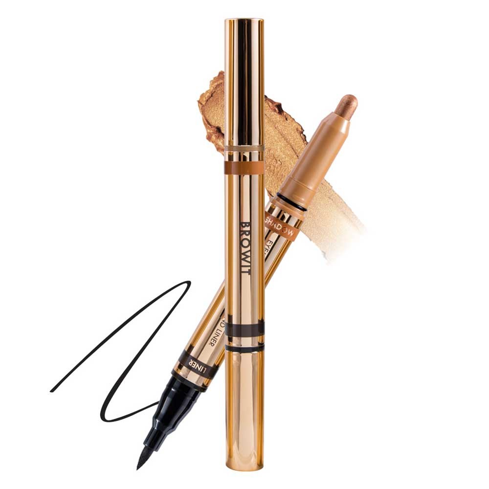 Browit byNongChat Eyemazing Shadow and Liner 0.60G+0.85ML #COPPER CROWN บราวอิท น้องฉัตร อายเมซิ่งแชโดว์แอนด์ไลน์เนอร์ 0.60G+0.85ML อายแชโดว์พร้อมอายไลน์เนอร์ในแท่งดียว สี COPPER CROWN