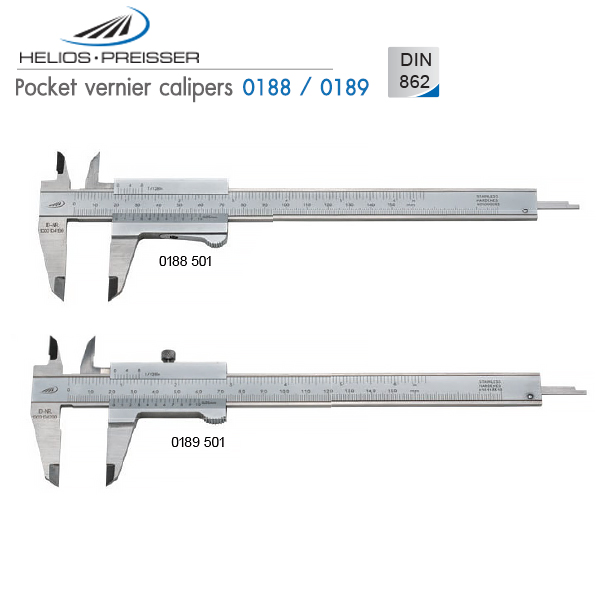 HELIOS-PREISSER , Pocket vernier calipers,0188-0189