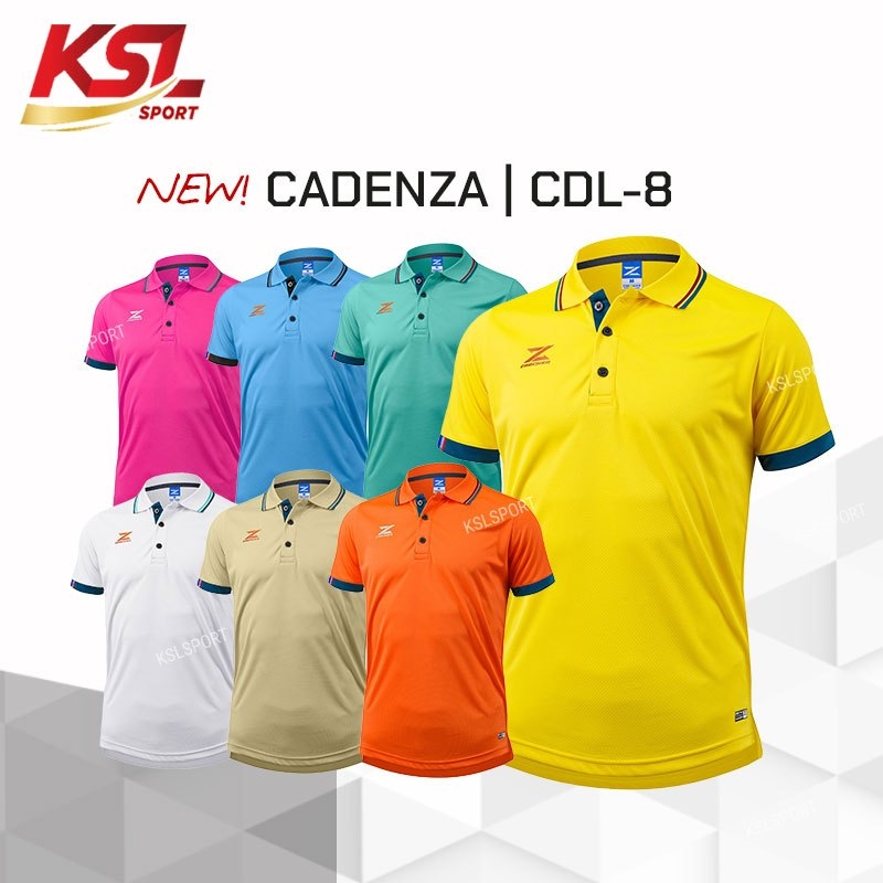 ใหม่!! เสื้อโปโลผู้ชาย CADENZA (คาเดนซ่า) รุ่น CDL-8 MEN ผ้า Micro polyester 100%