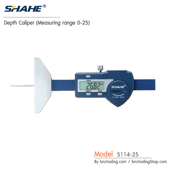 SHAHE,Depth Caliper (Measuring range 0-25),5114-25