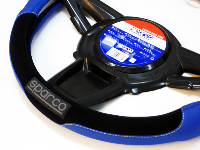 หุ้มพวงมาลัย Sparco แท้ หนังกลับ (น้ำเงิน) *หมด*