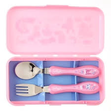 เซ็ตช้อนส้อม Smiggle cutlery set-pink