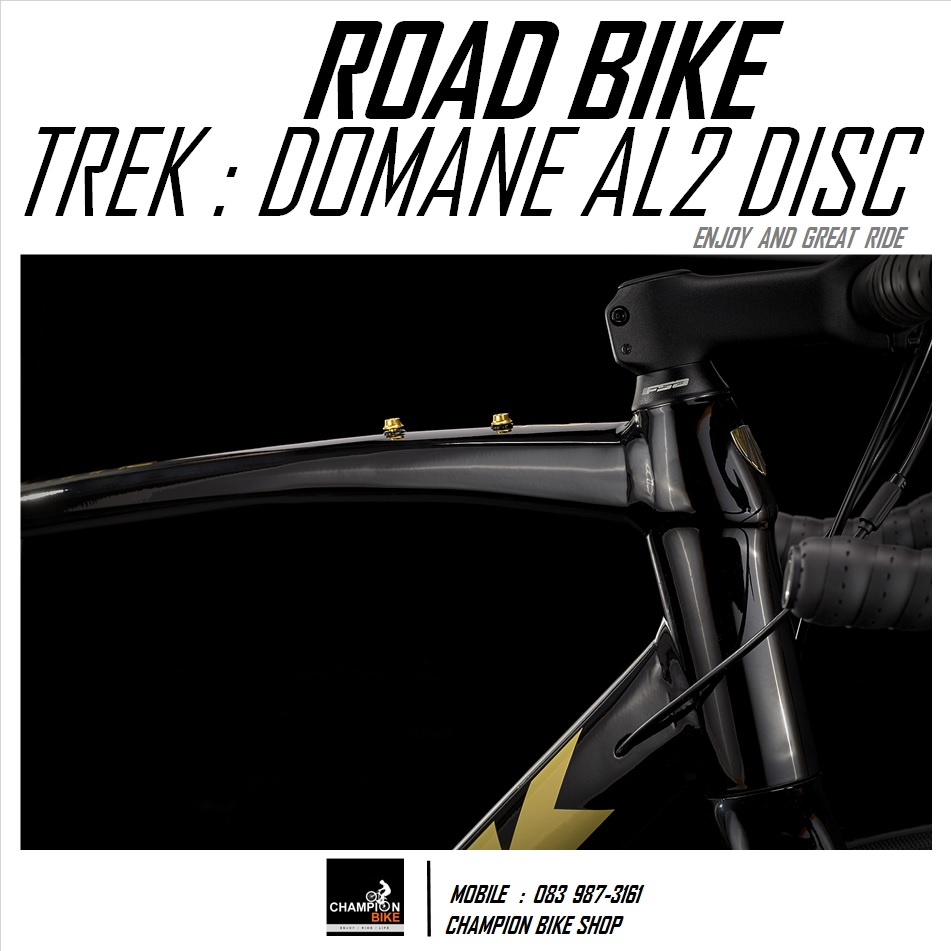 จักรยานเสือหมอบTREK : DOMANE AL2 DISC - 2021 ROAD BIKE สีดำ-ทอง