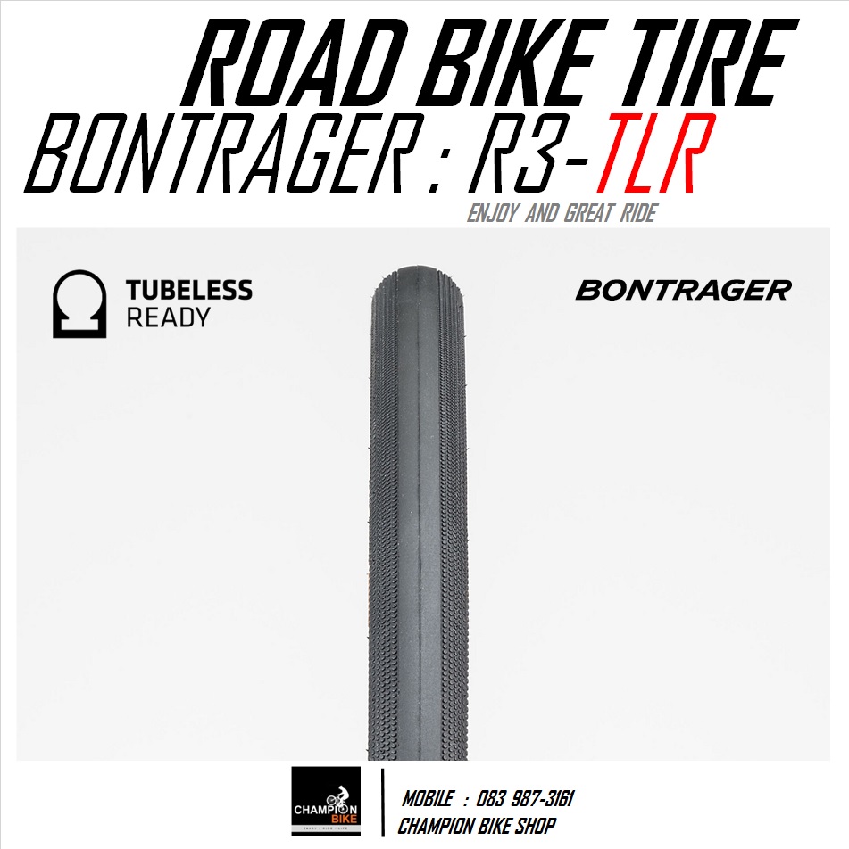 ยางเสือหมอบ BONTRAGER : R3 TLR-HCL 700x32c ROAD BIKE TUBELESS TIRE - สีดำ-แก้มน้ำตาล