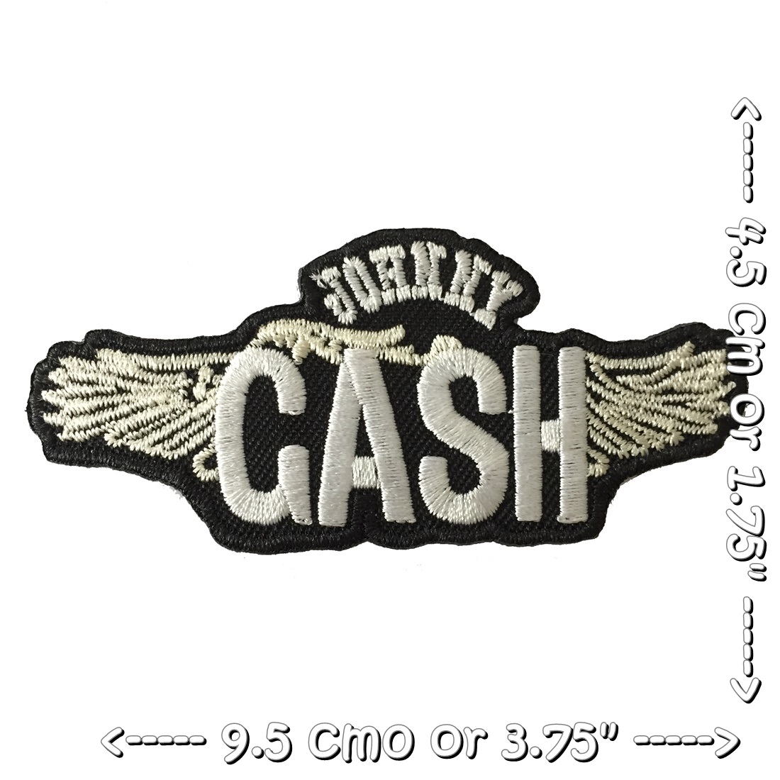 Johnny Cash วงดนตรี ร็อค เฮฟวี่เมทัล พังค์ ตัวรีดแบบปัก อาร์มปัก ตัวรีดติดเสื้อ ตัวรีด ติดกระเป๋า ติดหมวก ติดแจ๊คเก็ต Rock Iron on Embroidered Patch