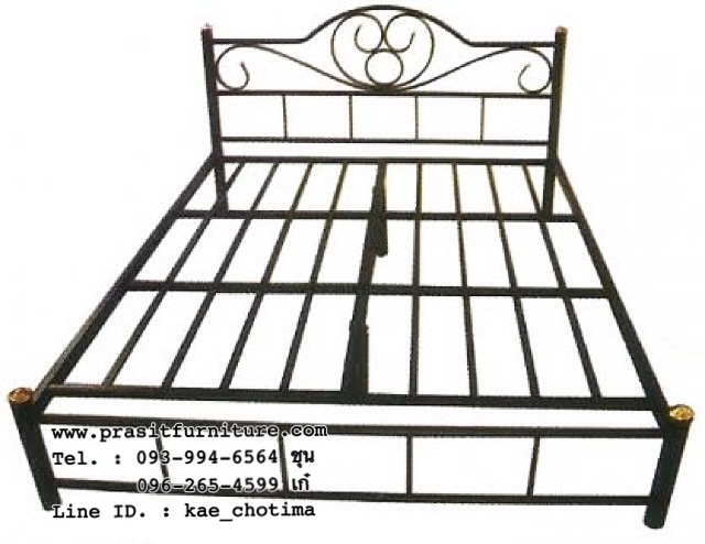 เตียงเหล็ก รุ่น โลตัส ขนาดเริ่มต้น 3.5 ฟุต, 5 ฟุต, 6 ฟุต ราคาถูก
