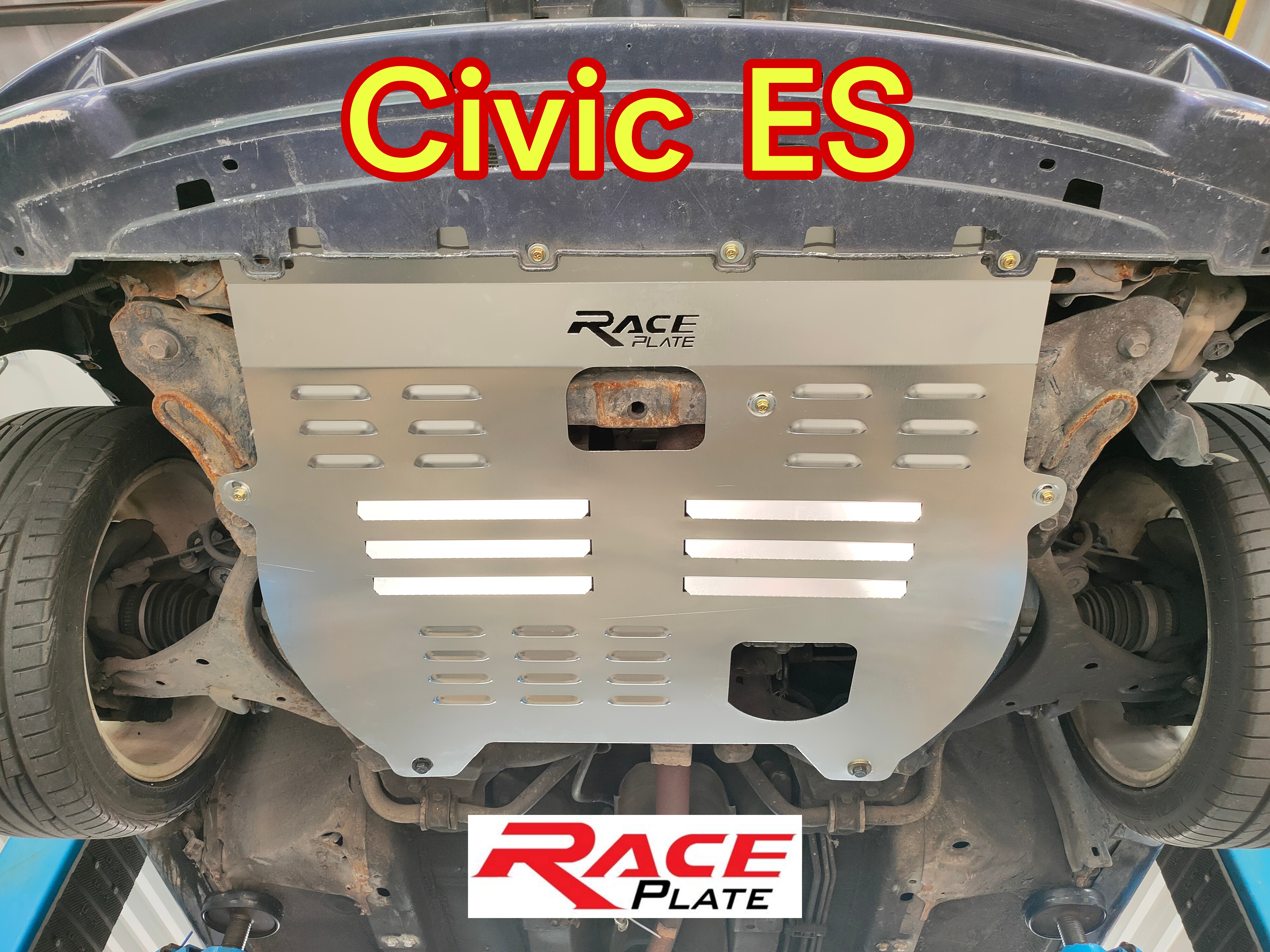 แผ่นปิดใต้ห้องเครื่องอลูมิเนียม Honda Civic ES 2001-2006 Raceplate_Undertray