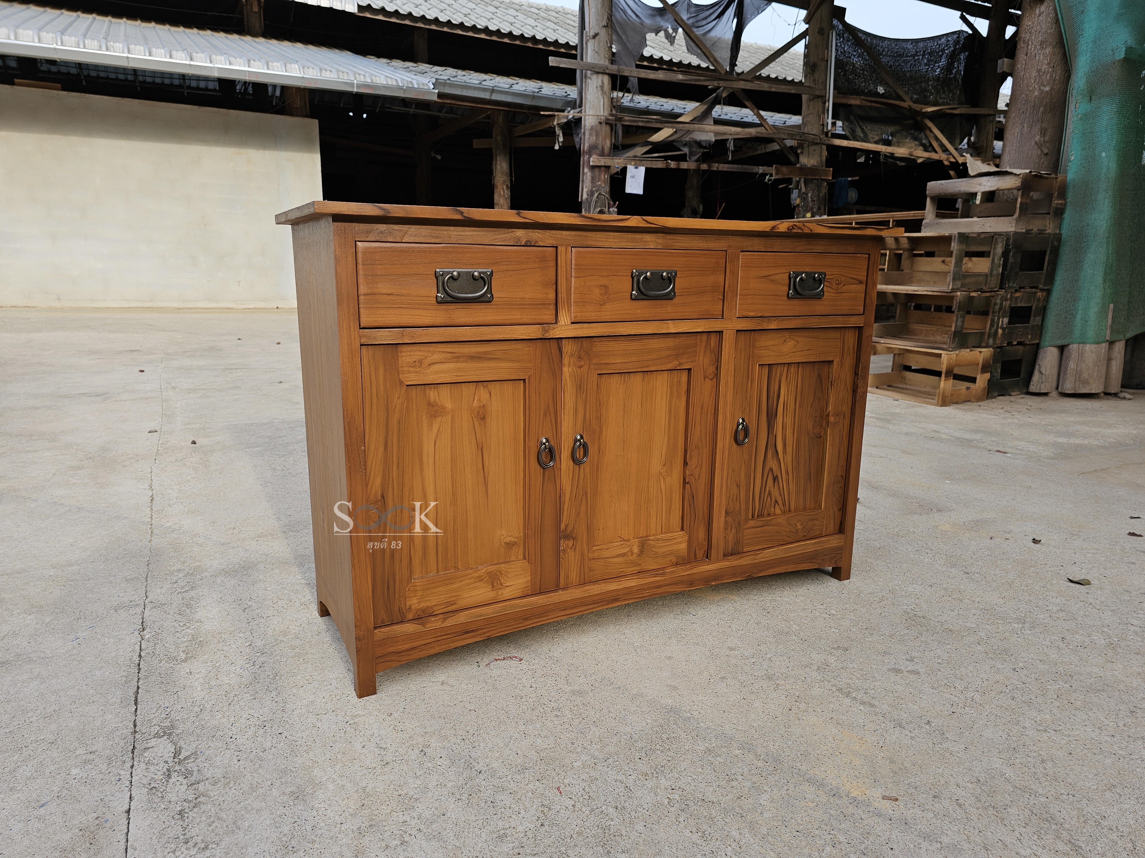 ตู้เก็บของบานหลุม 3 ลิ้นชัก (ไม่รวมมือจับ)