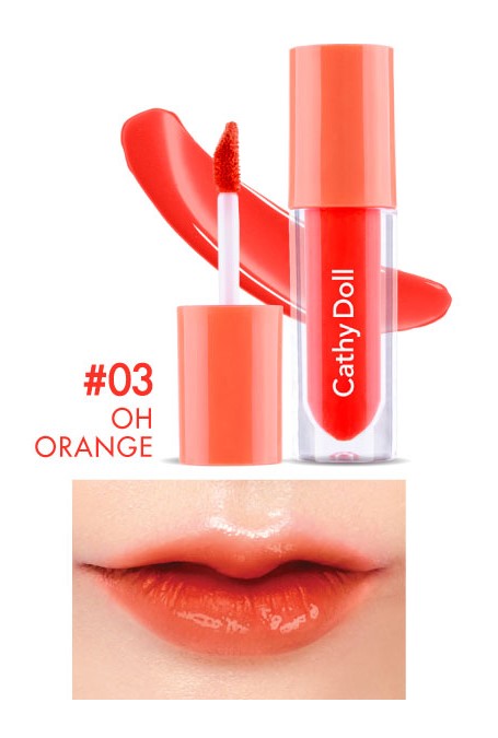 Cathy Doll Glow Gel Tint 2.4G #03 OH ORANGE เคที่ดอลล์ ลิปทินท์เนื้อฉ่ำ โกลว์เจลทินท์ 2.4G สี 03 OH ORANGE