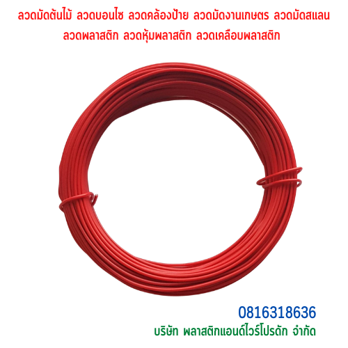 ลวดมัดต้นไม้ ลวดผูกต้นไม้ ลวดขึงสแลน ลวดเพาะชำ ลวดผูกป้าย ลวดบอนไซ ลวดคล้องป้าย ลวดมัดงานเกษตร ลวดลวดมัดสแลน หุ้มแบบกลม-บจก.พลาสติกแอนด์ไวร์โปรดัก SKU-00589