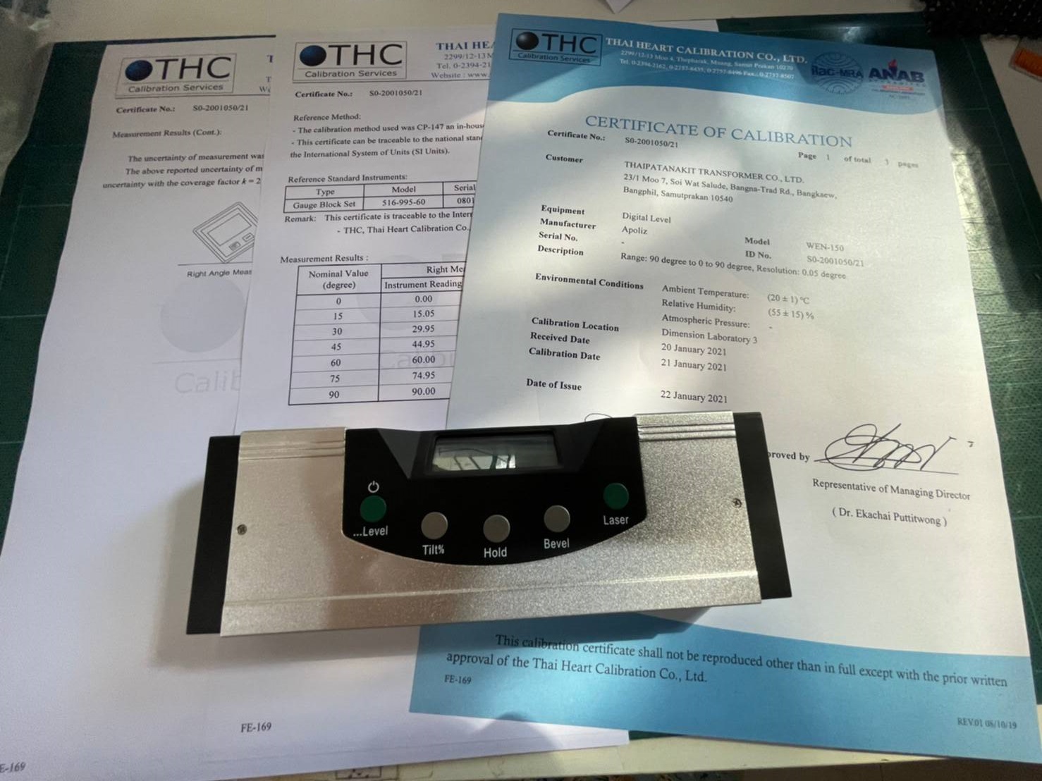  #เครื่องวัดองศามุมดิจิตอลแบบมีแม่เหล็ก ขนาด150mm wen150