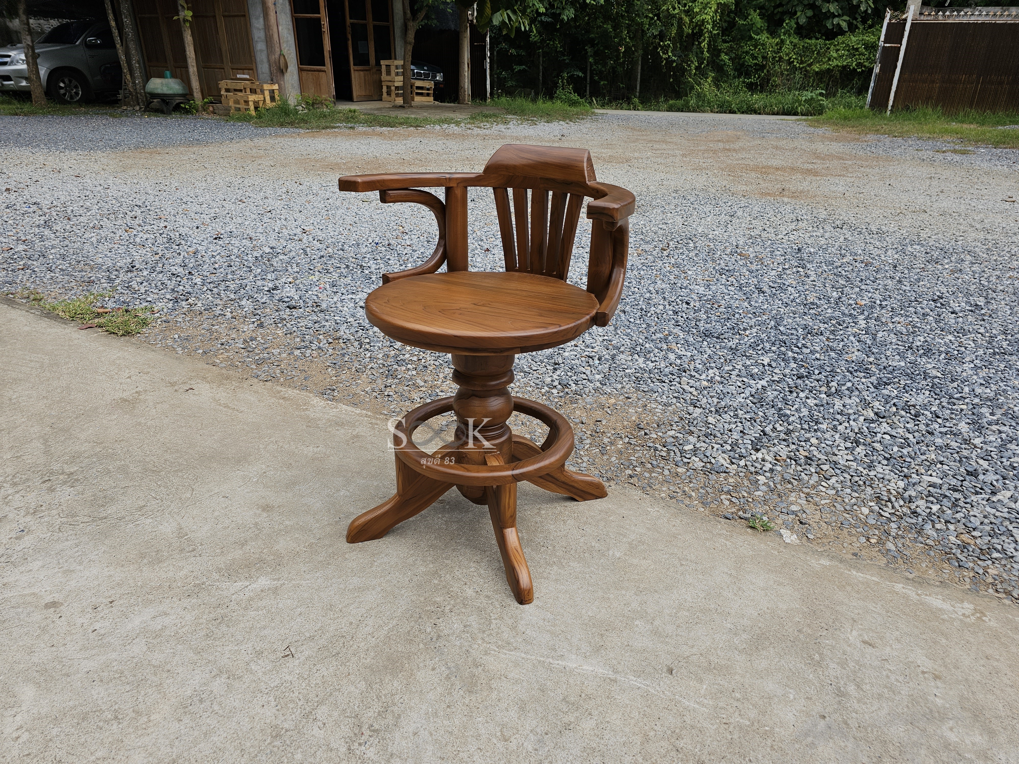 เก้าอี้บาร์หมุนได้สูงปกติ 48 ซม.