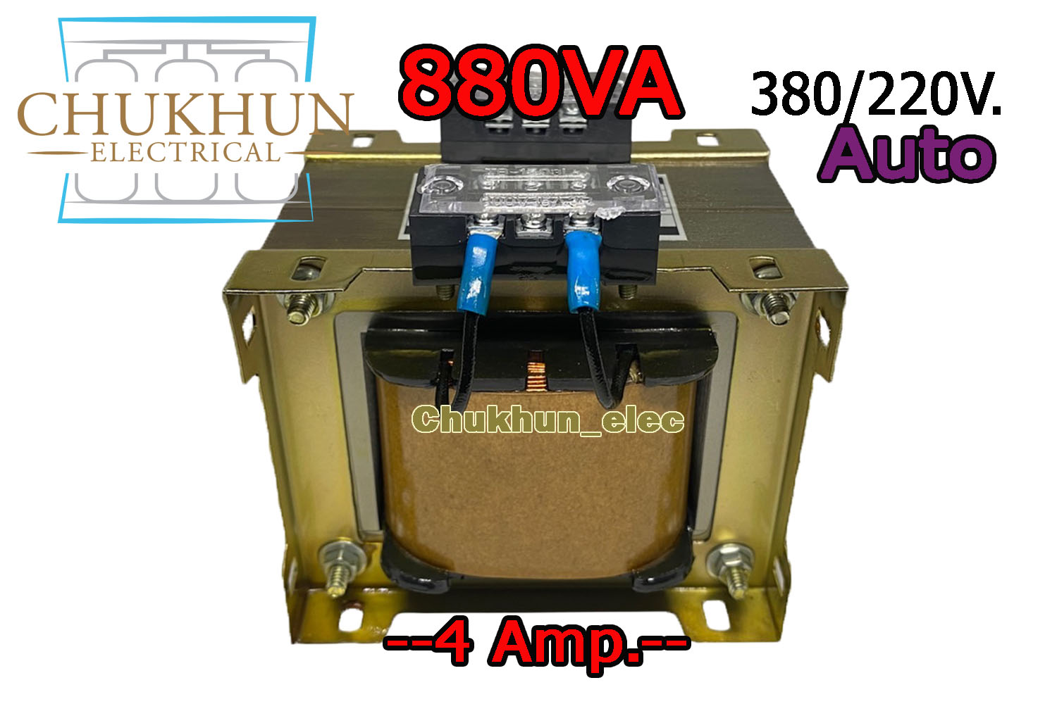 หม้อแปลง Input 380V. Output 220V. 4Amp